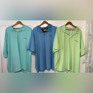 Columbia men’s  Polo Shirt Lot - Teal, Blue, Light Green (lot of 3) 4XL